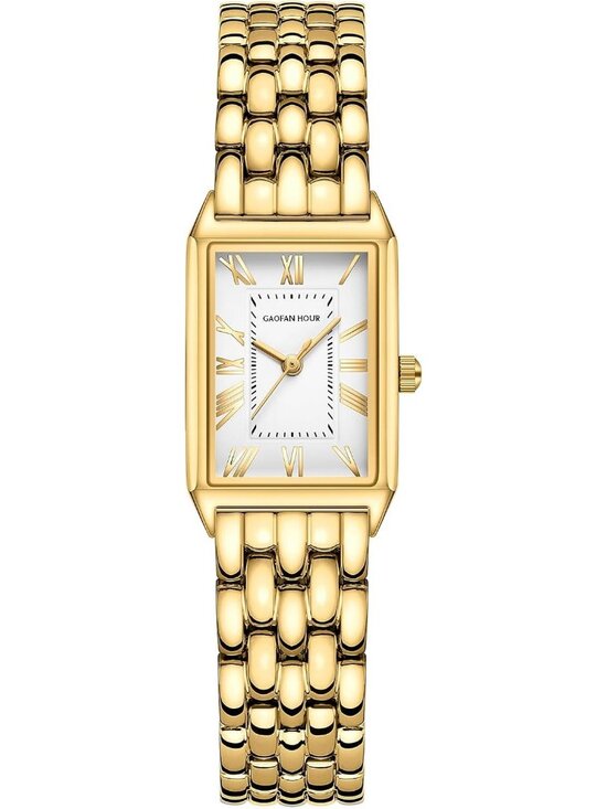 Accessories - Elegant and Fashionable Design:this Square Case Women's Gold Watch Dial Design I